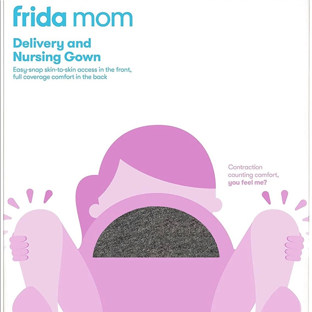 FRIDA MOM Delivery & Nursing Gown (gray - one size)